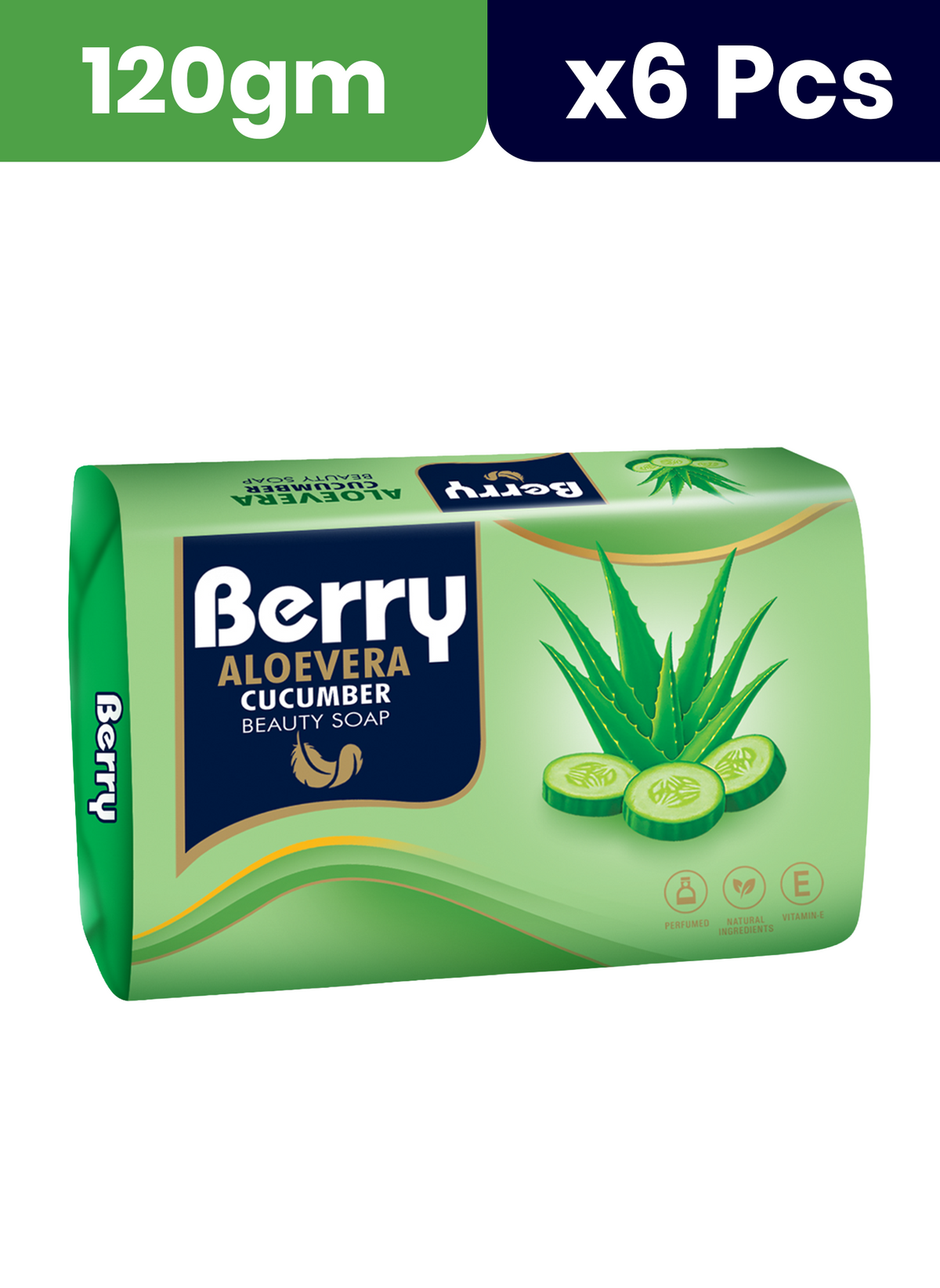 BERRY - Aloe vera Cucumber SOAP 120gm (6 pcs)